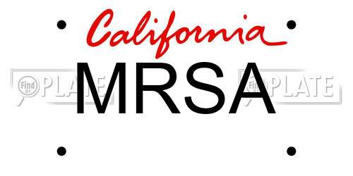MRSA California License Plate