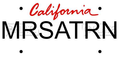 MRSATRN California License Plate