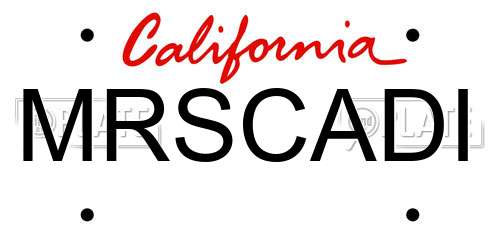 MRSCADI California License Plate