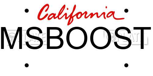 MSBOOST California License Plate