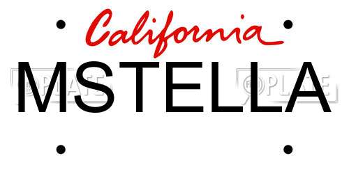 MSTELLA California License Plate