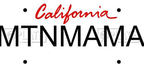 MTNMAMA California License Plate