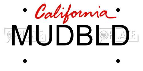 MUDBLD California License Plate