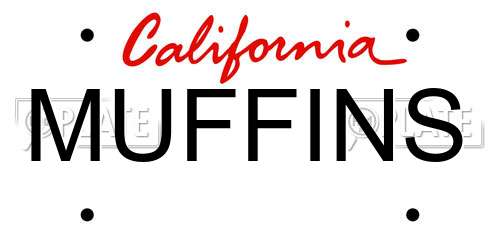 MUFFINS California License Plate