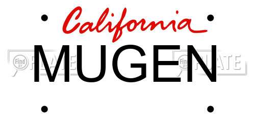 MUGEN California License Plate