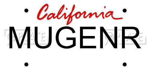 MUGENR California License Plate