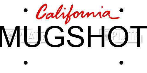 MUGSHOT California License Plate