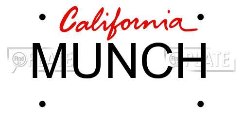 MUNCH California License Plate
