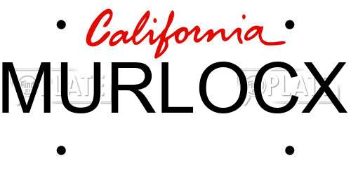 MURLOCX California License Plate