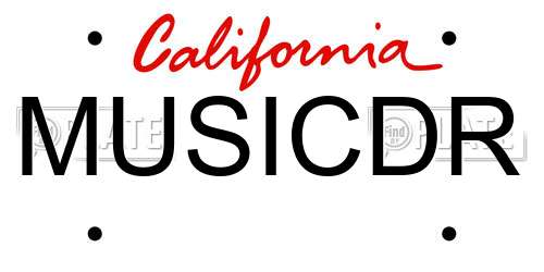 MUSICDR California License Plate