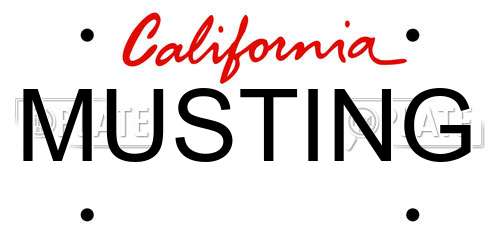 MUSTING California License Plate