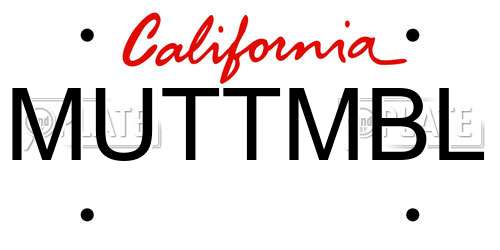 MUTTMBL California License Plate