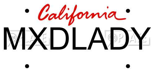 MXDLADY California License Plate