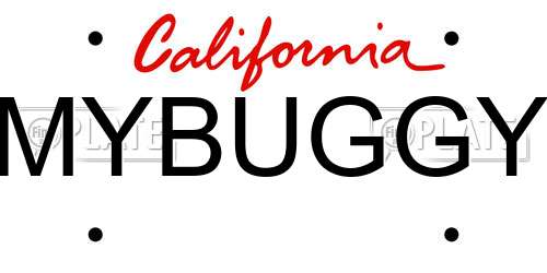 MYBUGGY California License Plate