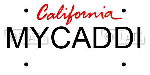 MYCADDI California License Plate