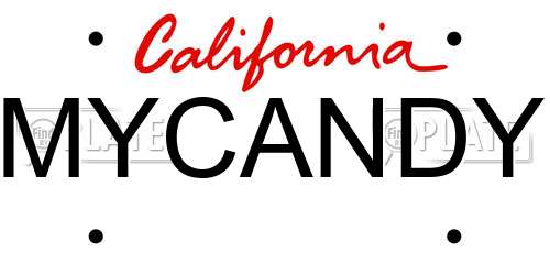 MYCANDY California License Plate