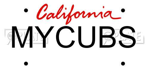 MYCUBS California License Plate