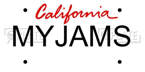 MYJAMS California License Plate
