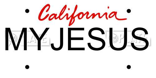 MYJESUS California License Plate