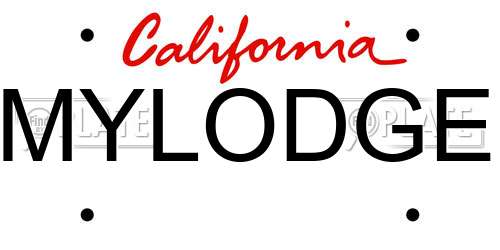 MYLODGE California License Plate
