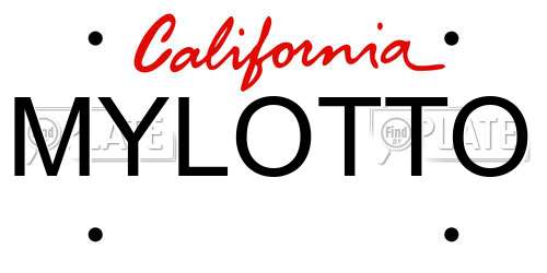 MYLOTTO California License Plate