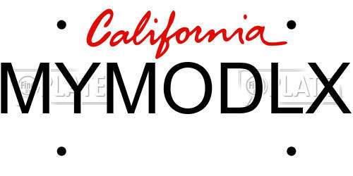 MYMODLX California License Plate