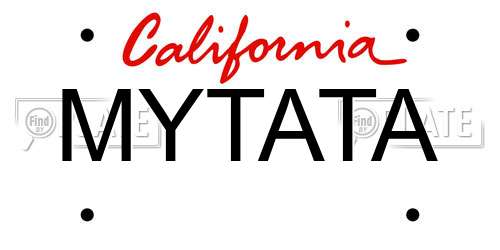 MYTATA California License Plate