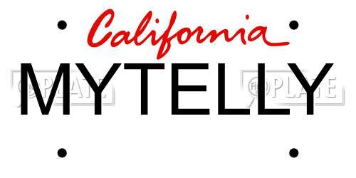 MYTELLY California License Plate