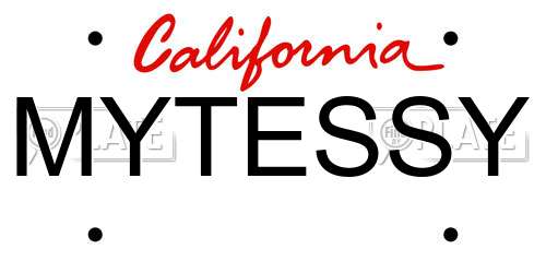 MYTESSY California License Plate