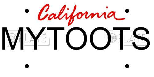 MYTOOTS California License Plate