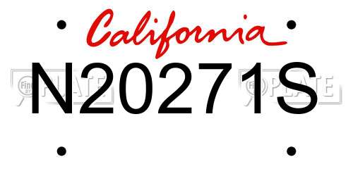 N20271S California License Plate