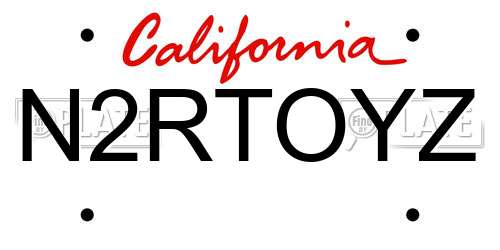 N2RTOYZ California License Plate