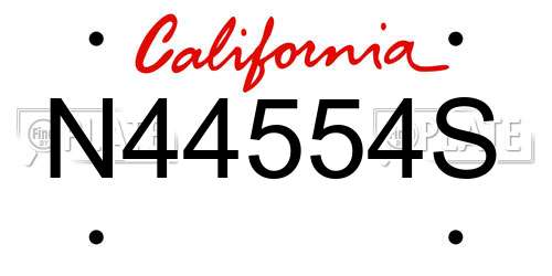 N44554S California License Plate