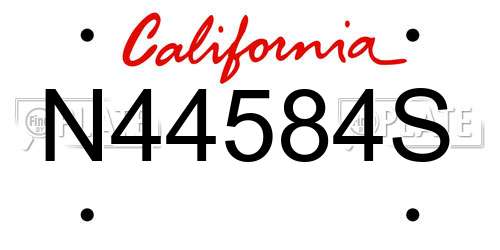 N44584S California License Plate