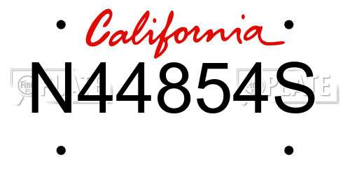 N44854S California License Plate