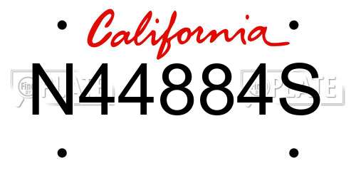 N44884S California License Plate
