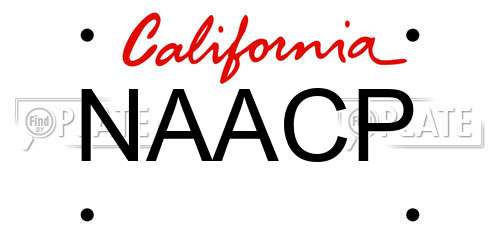NAACP California License Plate