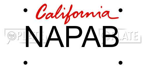 NAPAB California License Plate