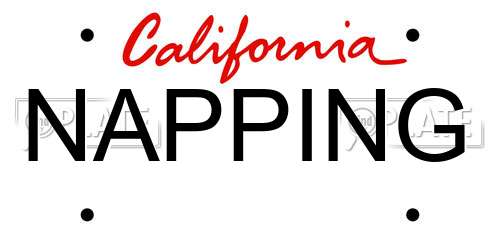 NAPPING California License Plate