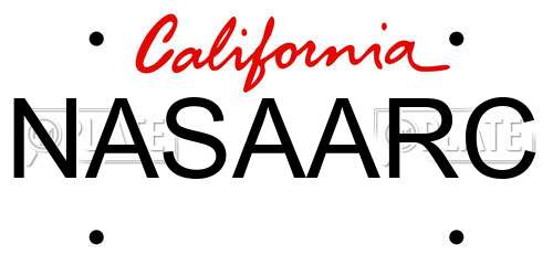 NASAARC California License Plate