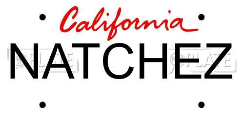 NATCHEZ California License Plate