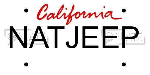 NATJEEP California License Plate