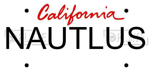 NAUTLUS California License Plate