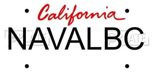 NAVALBC California License Plate