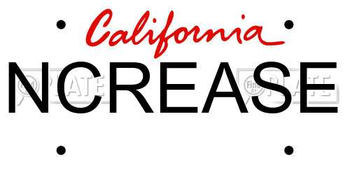 NCREASE California License Plate