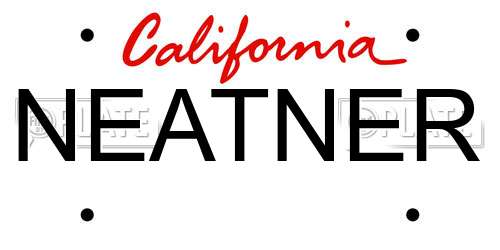 NEATNER California License Plate