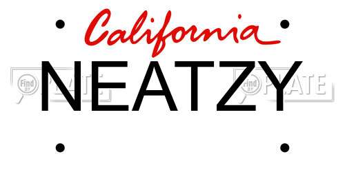 NEATZY California License Plate