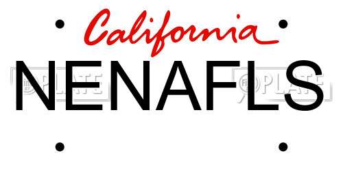 NENAFLS California License Plate