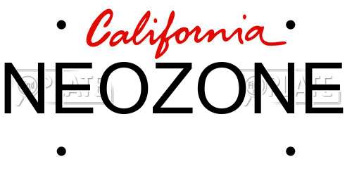 NEOZONE California License Plate