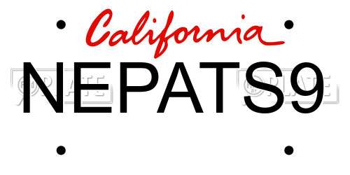 NEPATS9 California License Plate